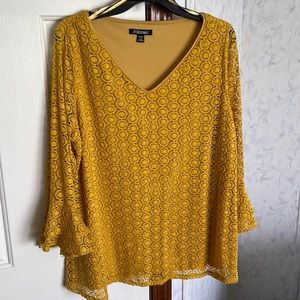 Gold crochet top